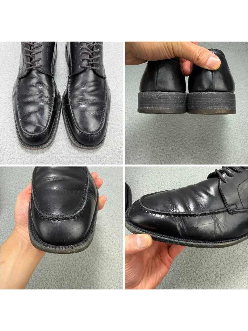 To Boot New York Shoe 9.5 Black Apron Toe Derby Dress Adam Derrick Made In Italy